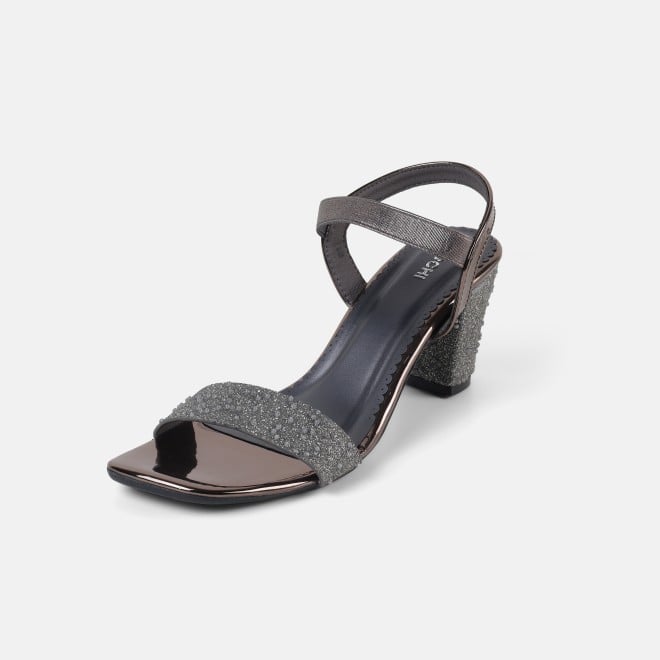 Mochi Women Gun-metal Casual Sandals (SKU: 40-453-29-36)