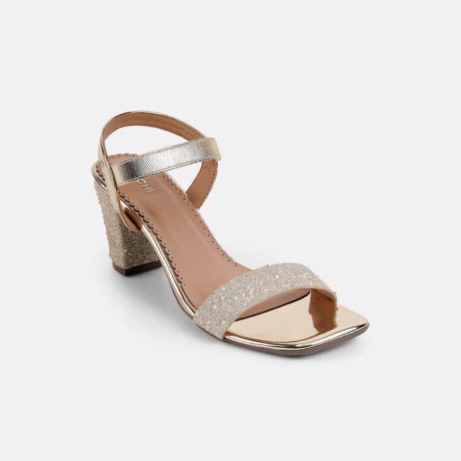 Mochi Women Gold Casual Sandals
