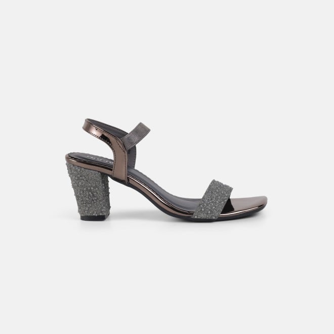 Mochi Women Gun-metal Casual Sandals (SKU: 40-453-29-36)