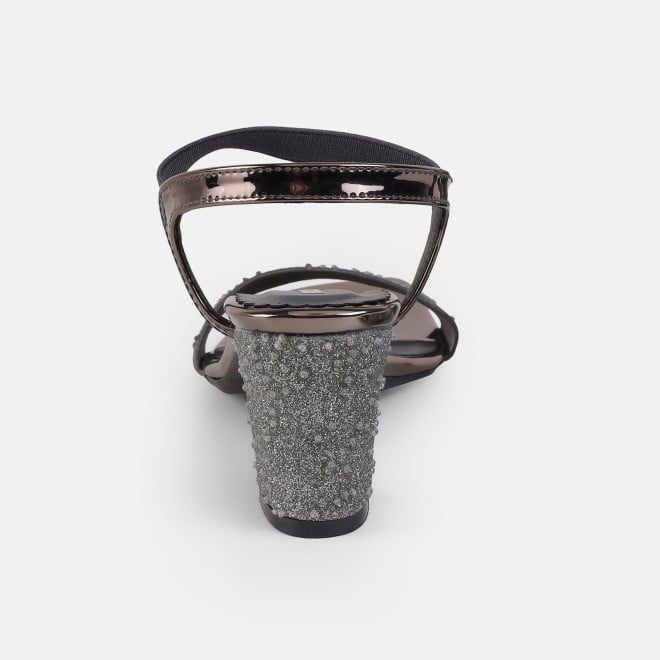 Mochi Women Gun-metal Casual Sandals (SKU: 40-453-29-36)