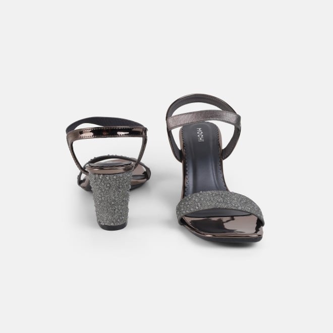 Mochi Women Gun-metal Casual Sandals (SKU: 40-453-29-36)