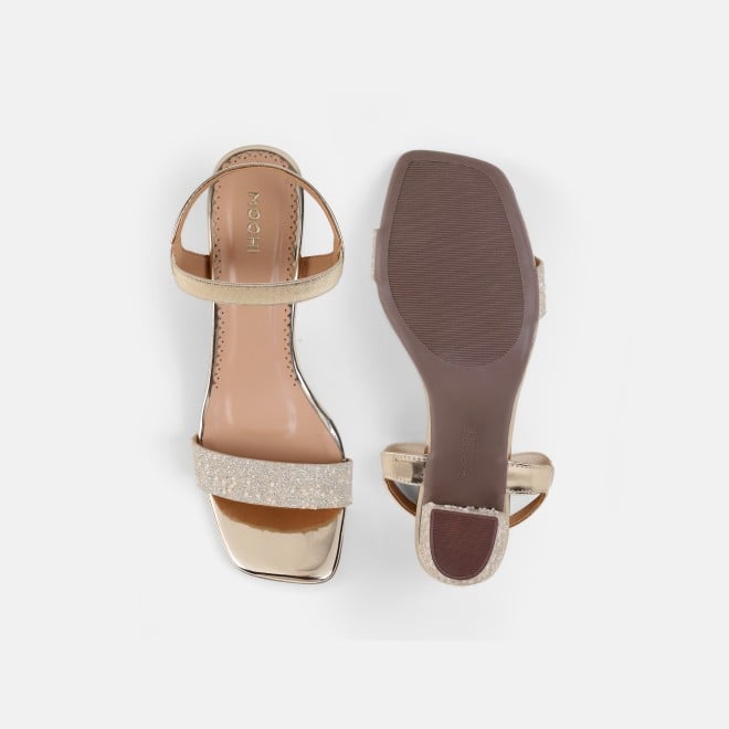 Mochi Women Gold Casual Sandals (SKU: 40-453-15-36)