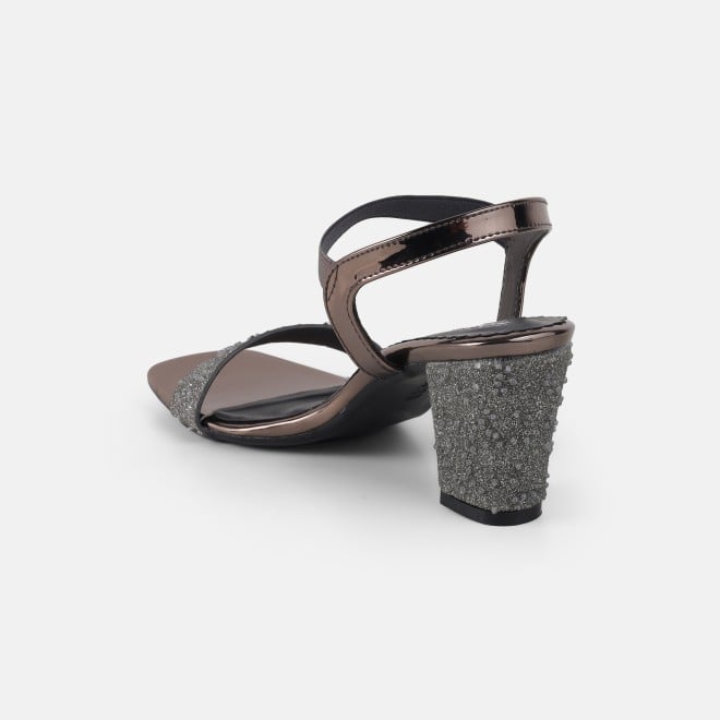 Mochi Women Gun-metal Casual Sandals (SKU: 40-453-29-36)