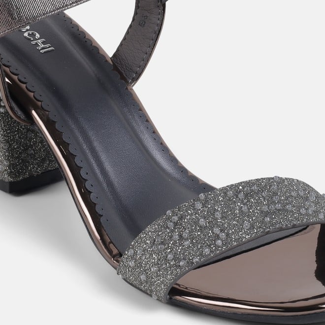 Mochi Women Gun-metal Casual Sandals (SKU: 40-453-29-36)