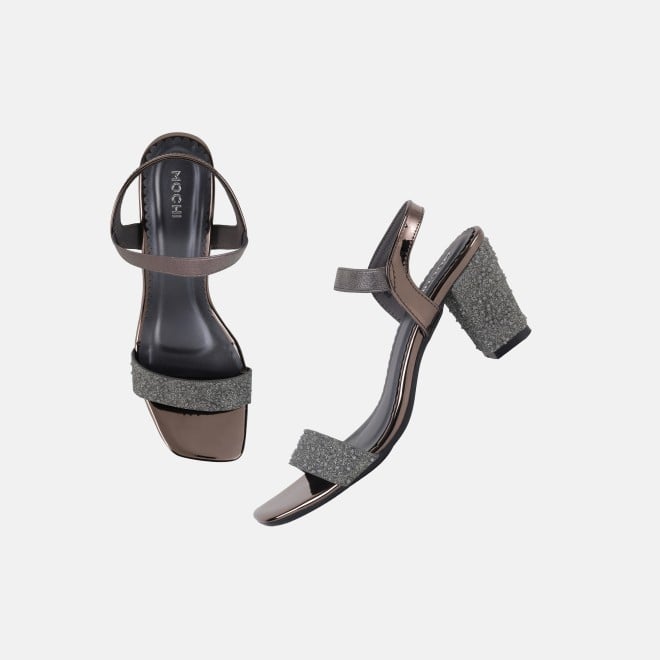 Mochi Women Gun-metal Casual Sandals (SKU: 40-453-29-36)