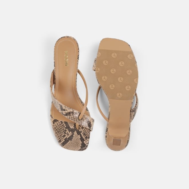 Mochi Women Beige Casual Slip Ons (SKU: 40-466-20-36)