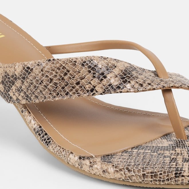 Mochi Women Beige Casual Slip Ons (SKU: 40-466-20-36)