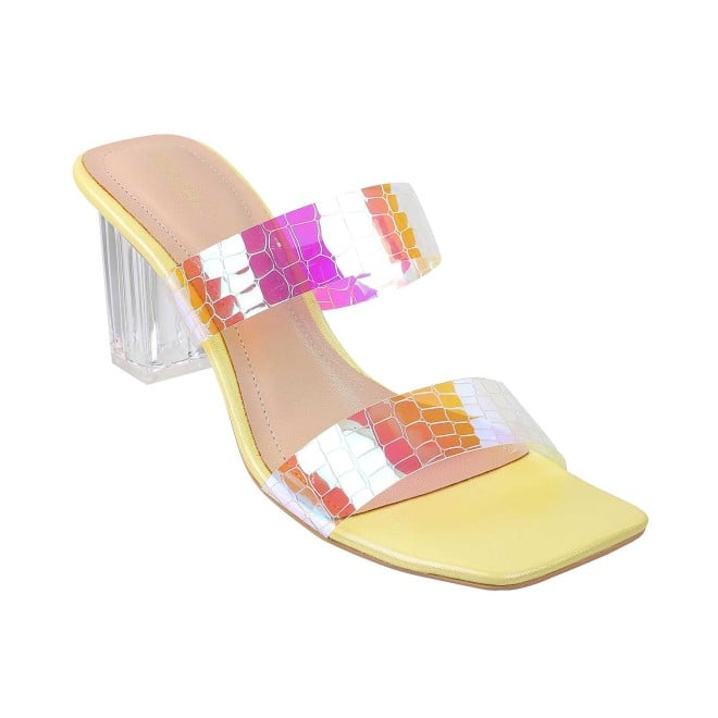 Mochi Women Yellow Casual Sandals