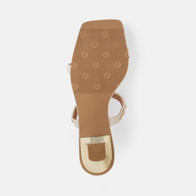 Mochi Women Beige Party Slip Ons (SKU: 40-471-20-36)