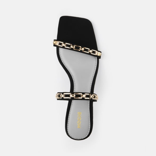 Mochi Women Black Party Slip Ons (SKU: 40-471-11-36)