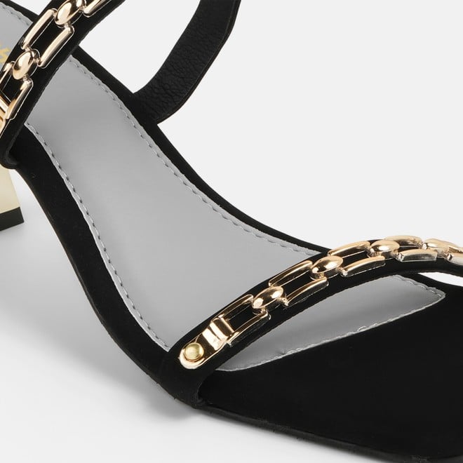 Mochi Women Black Party Slip Ons (SKU: 40-471-11-36)