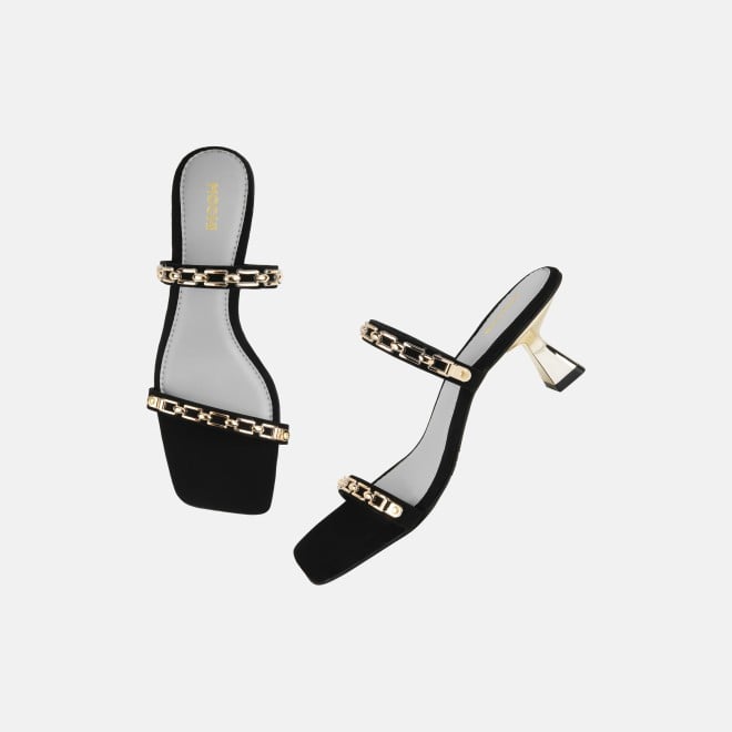 Mochi Women Black Party Slip Ons (SKU: 40-471-11-36)