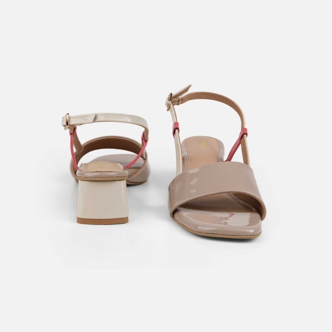 Mochi Women Beige Casual Sandals (SKU: 40-472-20-36)