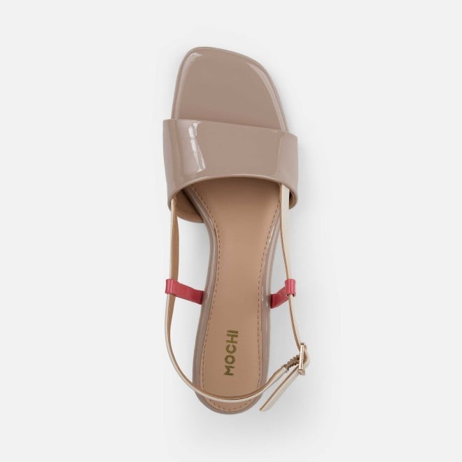 Mochi Women Beige Casual Sandals (SKU: 40-472-20-36)