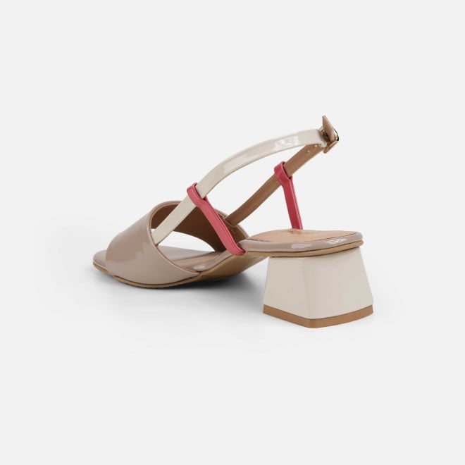 Mochi Women Beige Casual Sandals (SKU: 40-472-20-36)