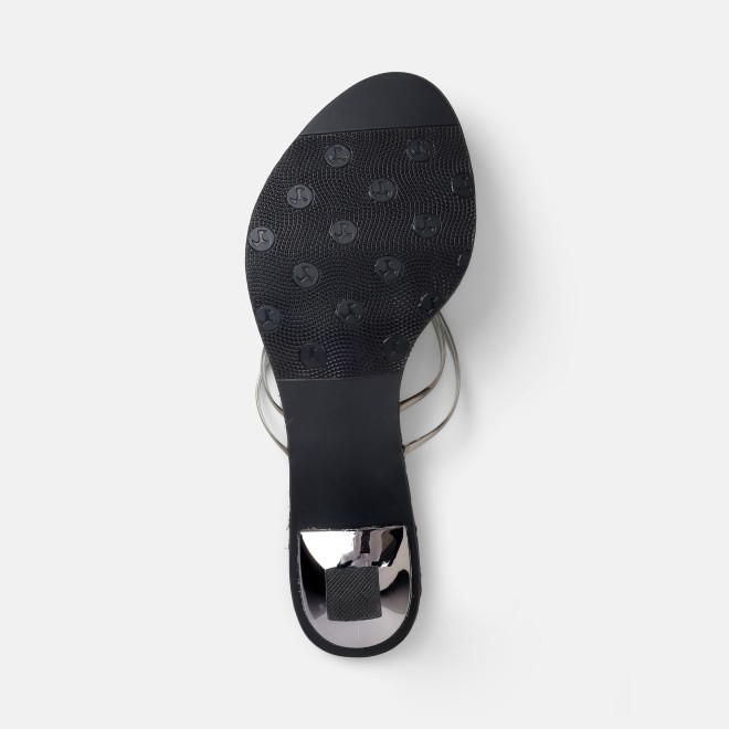 Mochi Women Gun-metal Casual Slip Ons (SKU: 40-474-29-36)