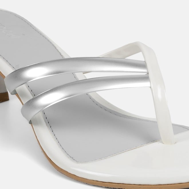 Mochi Women White Casual Slip Ons (SKU: 40-483-16-36)