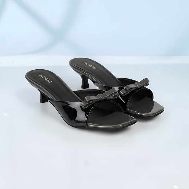 Mochi Women Black Casual Slip Ons