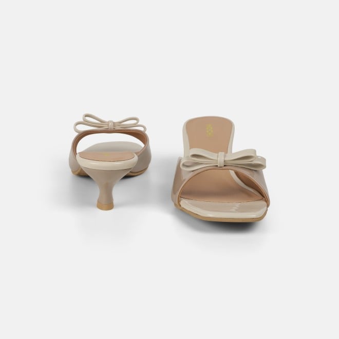 Mochi Women Beige Casual Slip Ons (SKU: 40-485-20-36)