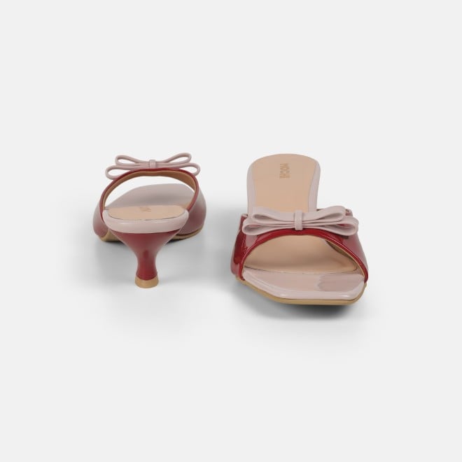 Mochi Women Maroon Casual Slip Ons (SKU: 40-485-44-36)