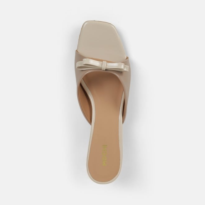 Mochi Women Beige Casual Slip Ons (SKU: 40-485-20-36)