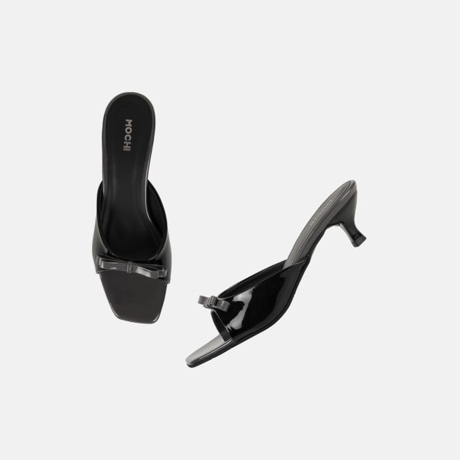 Mochi Women Black Casual Slip Ons (SKU: 40-485-11-36)