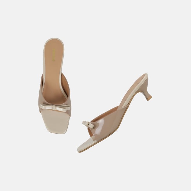 Mochi Women Beige Casual Slip Ons (SKU: 40-485-20-36)