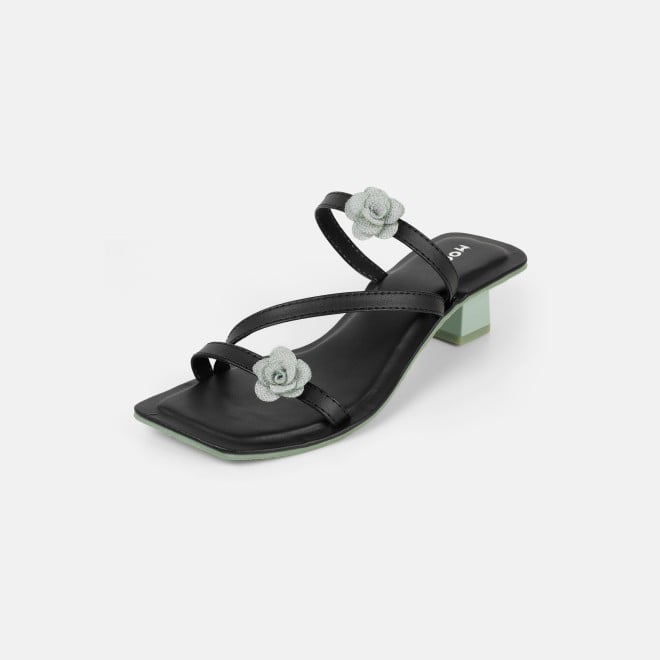 Mochi Women Black Casual Slip Ons (SKU: 40-487-11-36)