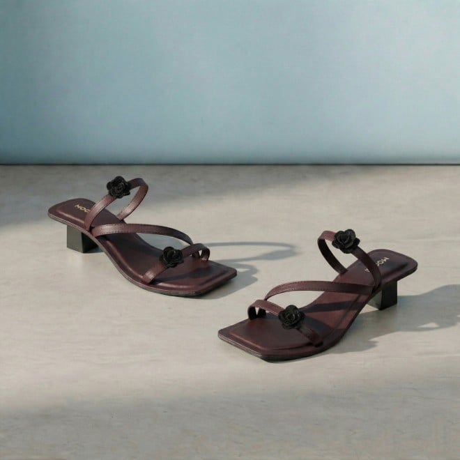 Mochi Women Maroon Casual Slip Ons