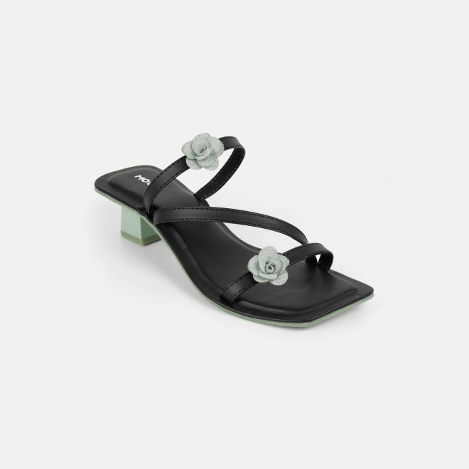 Mochi Women Black Casual Slip Ons (SKU: 40-487-11-36)