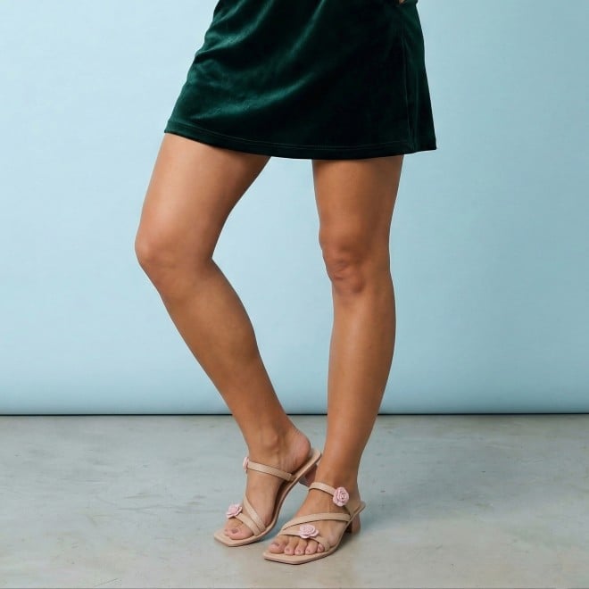 Mochi Women Beige Casual Slip Ons (SKU: 40-487-20-36)