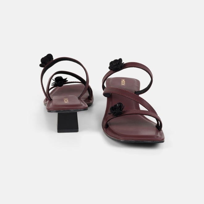 Mochi Women Maroon Casual Slip Ons (SKU: 40-487-44-36)