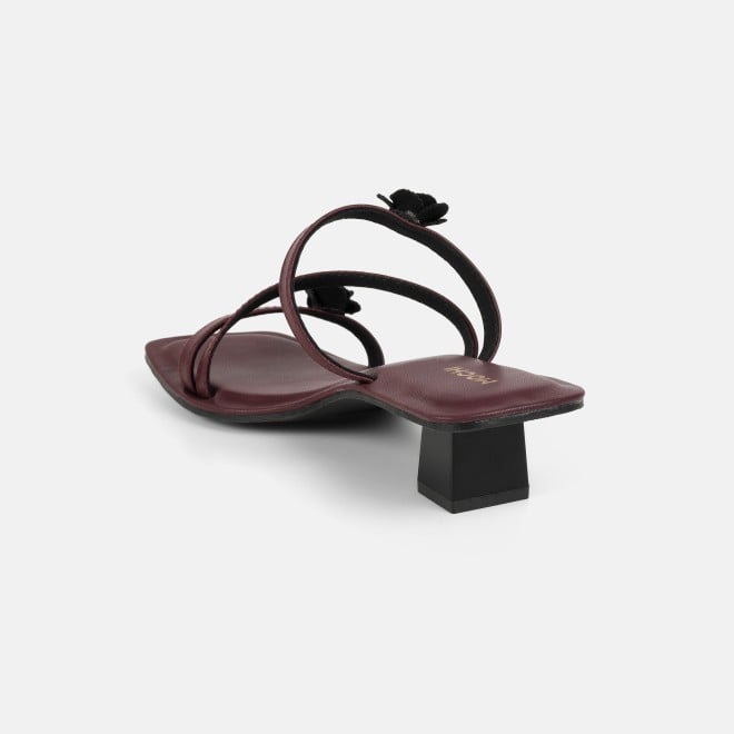 Mochi Women Maroon Casual Slip Ons (SKU: 40-487-44-36)