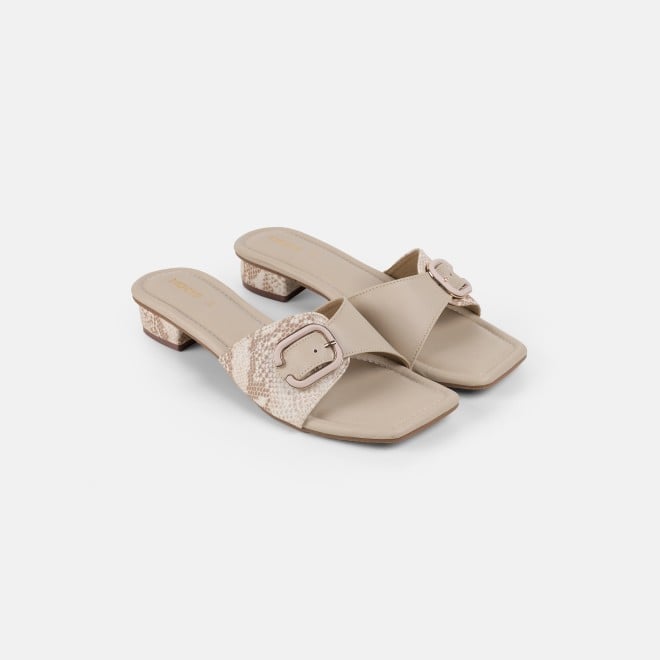 Mochi Women Beige Casual Slip Ons (SKU: 40-488-20-36)