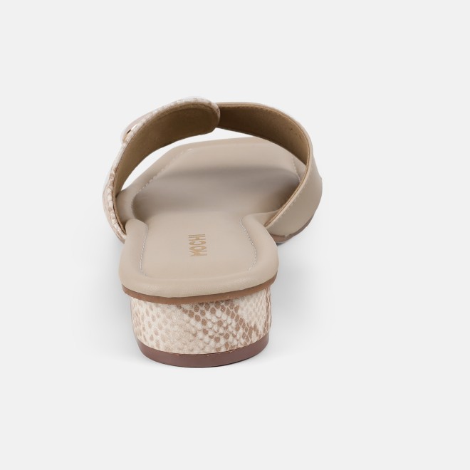 Mochi Women Beige Casual Slip Ons (SKU: 40-488-20-36)