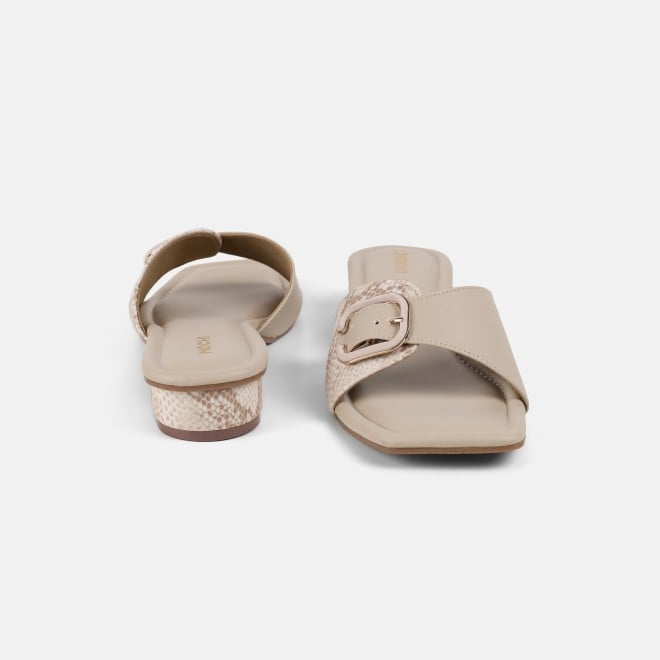 Mochi Women Beige Casual Slip Ons (SKU: 40-488-20-36)