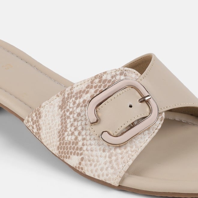 Mochi Women Beige Casual Slip Ons (SKU: 40-488-20-36)