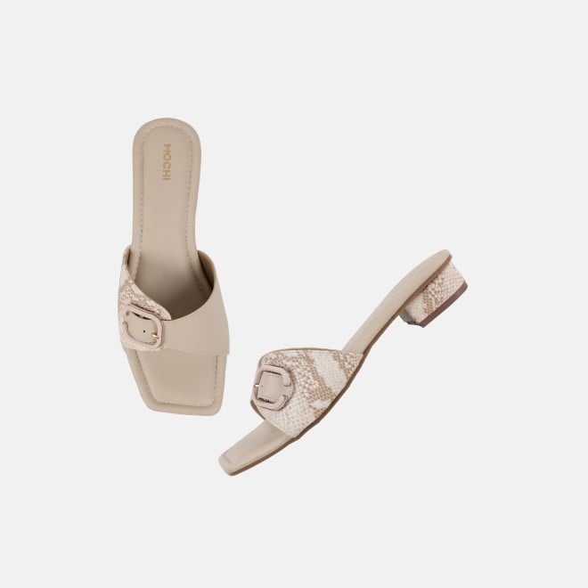 Mochi Women Beige Casual Slip Ons (SKU: 40-488-20-36)