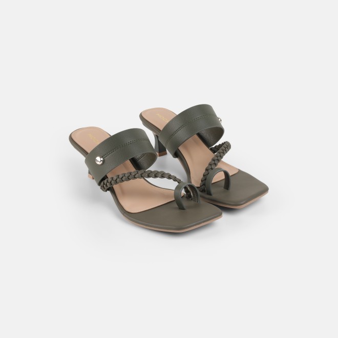 Mochi Women Green Casual Slip Ons (SKU: 40-497-21-36)