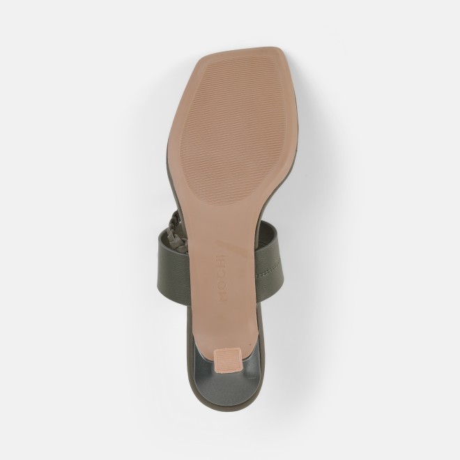 Mochi Women Green Casual Slip Ons (SKU: 40-497-21-36)