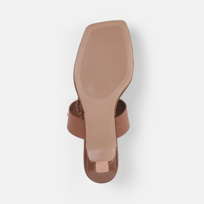 Mochi Women Tan Casual Slip Ons (SKU: 40-497-23-36)