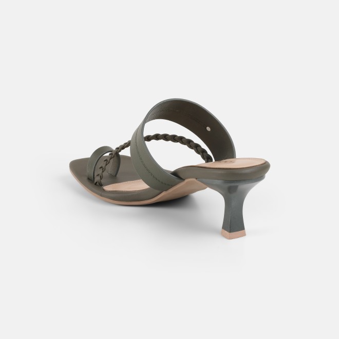 Mochi Women Green Casual Slip Ons (SKU: 40-497-21-36)