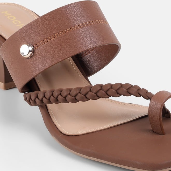 Mochi Women Tan Casual Slip Ons (SKU: 40-497-23-36)