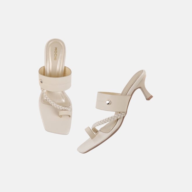 Mochi Women Beige Casual Slip Ons (SKU: 40-497-20-36)