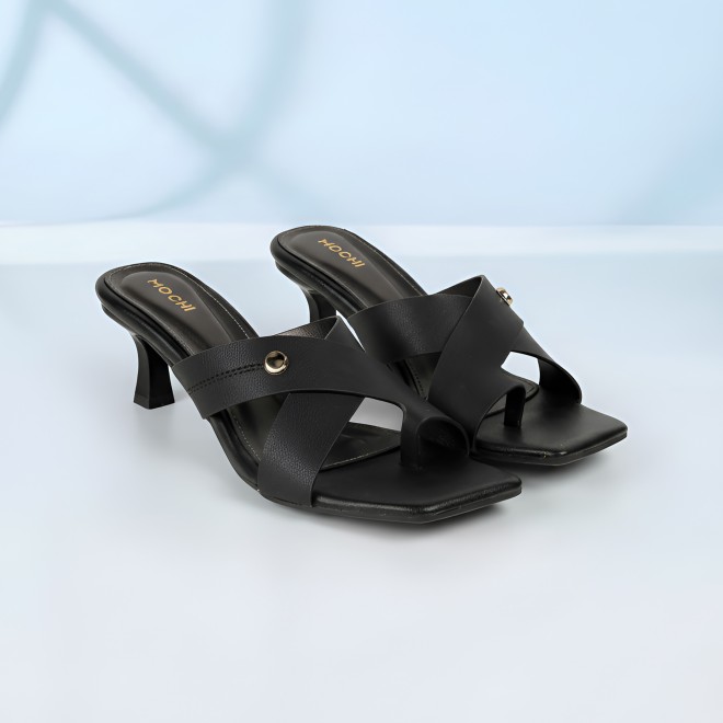 Mochi Women Black Casual Slip Ons