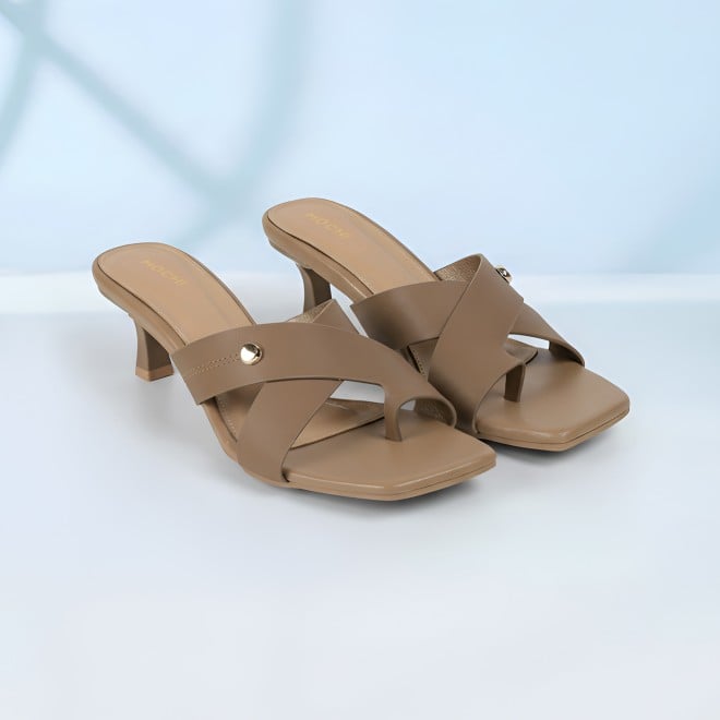 Mochi Women Beige Casual Slip Ons (SKU: 40-498-20-36)