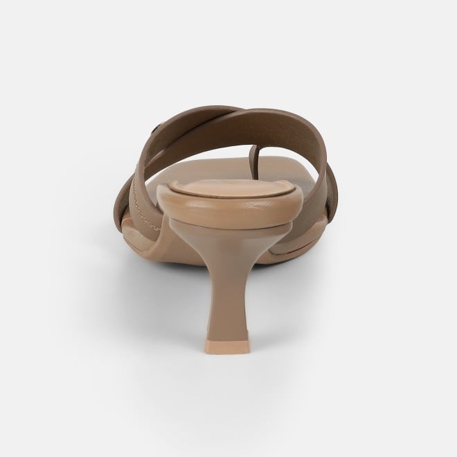 Mochi Women Beige Casual Slip Ons (SKU: 40-498-20-36)