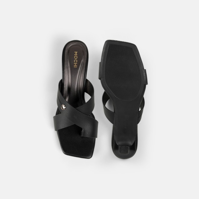 Mochi Women Black Casual Slip Ons (SKU: 40-498-11-36)