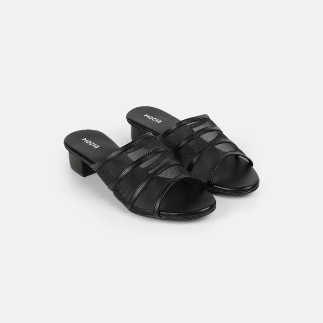 Mochi Women Black Casual Slip Ons (SKU: 40-502-11-36)