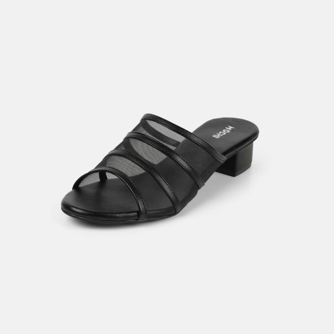 Mochi Women Black Casual Slip Ons (SKU: 40-502-11-36)